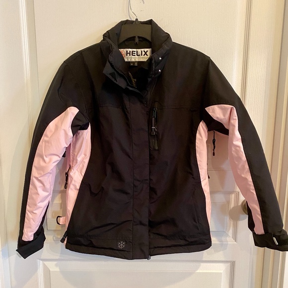 Helix Heavy Ski Jacket, S, EUC, Black/Pink, Fleece lined - Picture 1 of 7